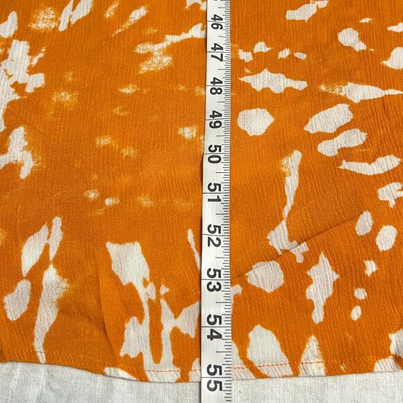 Studio Untold Women's Maxi Dress Orange Boho 3/4 Sleeve V-Neck Pullover Size 14 - Picture 11 of 11